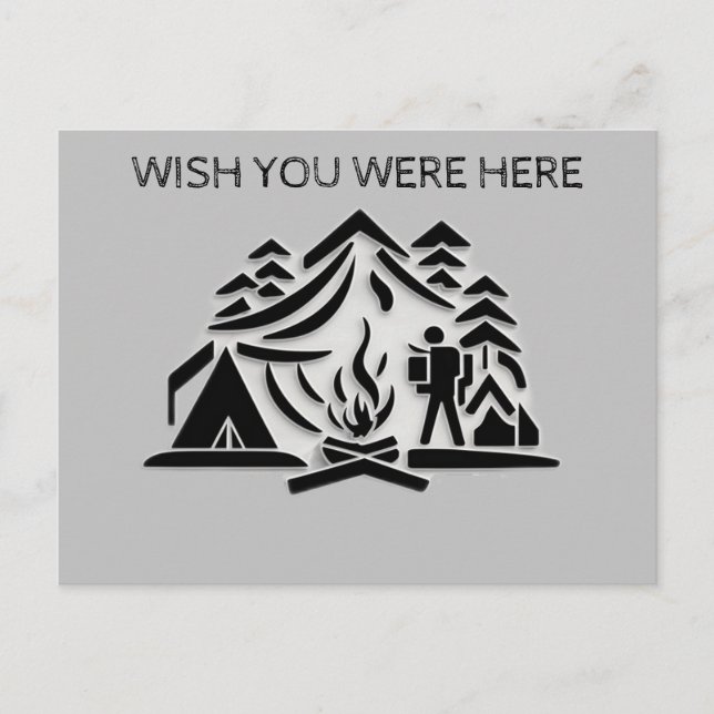 Carte Postale Personnaliser les déplacements en camping texte (Devant)