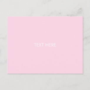 Carte Postale personnaliser, modifier le nom texte blanc rose cl