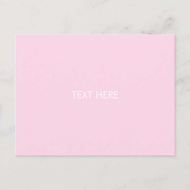 Carte Postale personnaliser, modifier le nom texte blanc rose cl (Devant)
