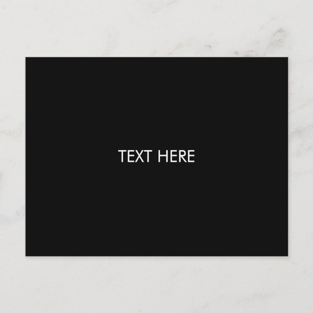 Carte Postale personnaliser, modifier le nom texte noir blanc (Devant)