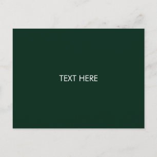 Carte Postale personnaliser, modifier le nom texte vert foncé bl