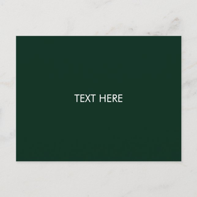 Carte Postale personnaliser, modifier le nom texte vert foncé bl (Devant)