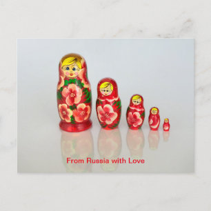 Carte Postale Personnaliser Russe Matryoshka empilage poupées