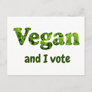 Carte Postale Personnaliser Vegan Activist Voter