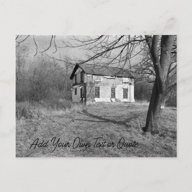 Carte Postale Personnalisez cette maison abandonnée dans les boi (Devant)