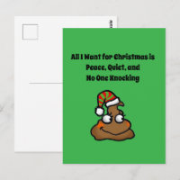 Personne ne frappe Drôle de Noël Toilettes Humour