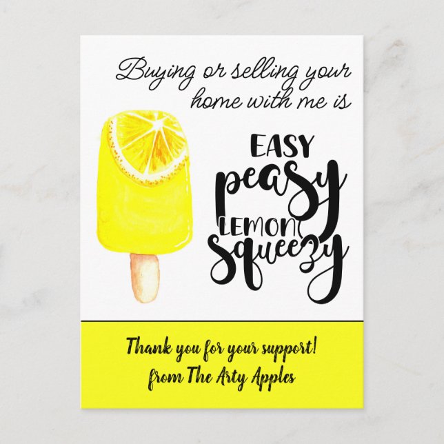 Carte Postale personnel merci cadeau immobilier marketing (Devant)