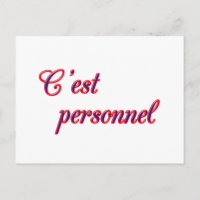 Carte postale personnelle