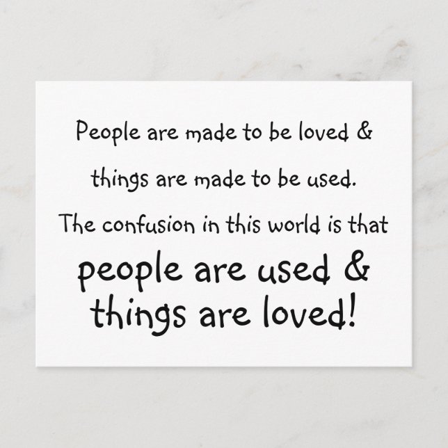 Carte Postale personnes et objets (Devant)