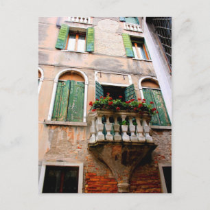 Carte Postale Perspective romantique de balcon