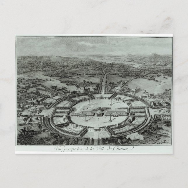 Carte Postale Perspective Vue de la ville de Chaux, c. 1804 (Devant)