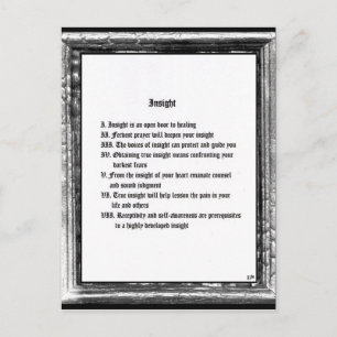 Carte Postale Perspicacité