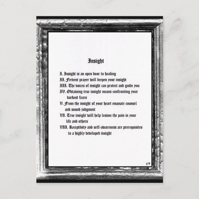 Carte Postale Perspicacité (Devant)