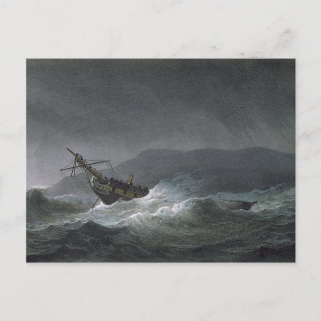 Carte Postale Perte de la Blanche, au large d'Abrevack, le 4 mar (Devant)