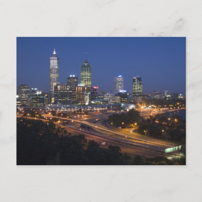 Carte Postale Perth, Australie. Vue du centre-ville de Perth dep (Devant)