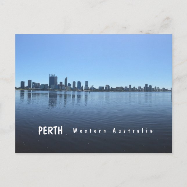 Carte Postale Perth City Skyline Ouest Australie (Devant)