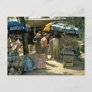 Carte Postale Peschiera, Lac de Garde, marché