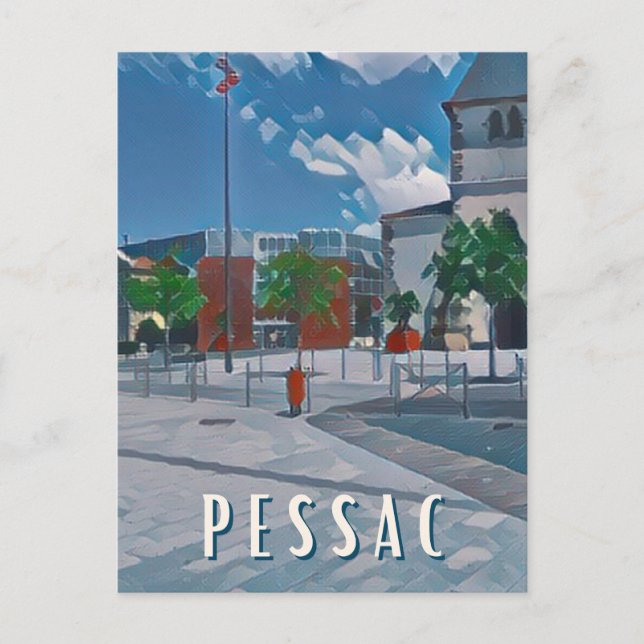 Carte Postale Pessac Photo Vintage  (Devant)