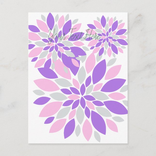 Carte Postale Pétales Magiques Fleurs violettes (Devant)