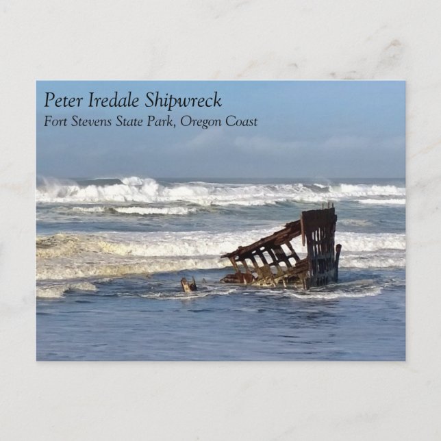 Carte Postale Peter Iredale Shipwreck, Côte de l'Oregon (Devant)