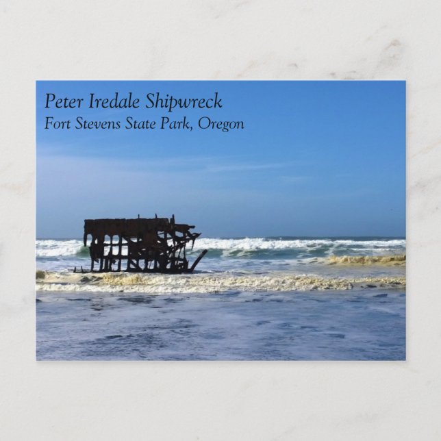 Carte Postale Peter Iredale Shipwreck, Côte de l'Oregon (Devant)