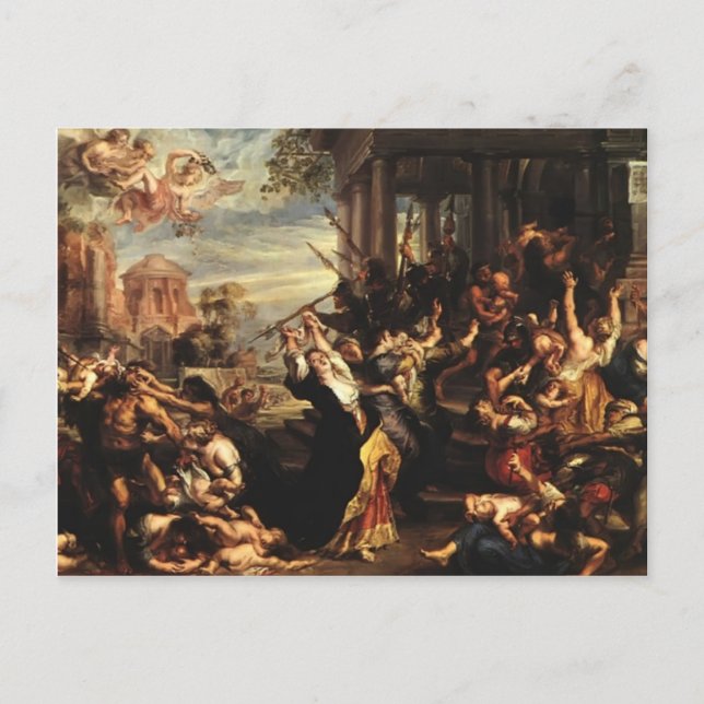 Carte Postale Peter Paul Rubens - Massacre des Innocents (Devant)