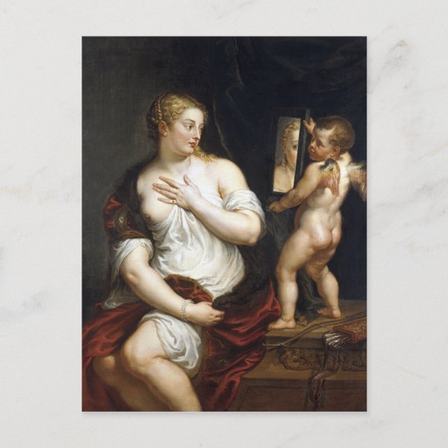 Carte Postale Peter Paul Rubens Venus et Cupidon (Devant)