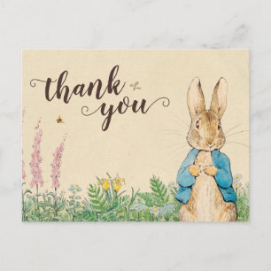 Carte Postale Peter Rabbit   Merci Baby shower garçon