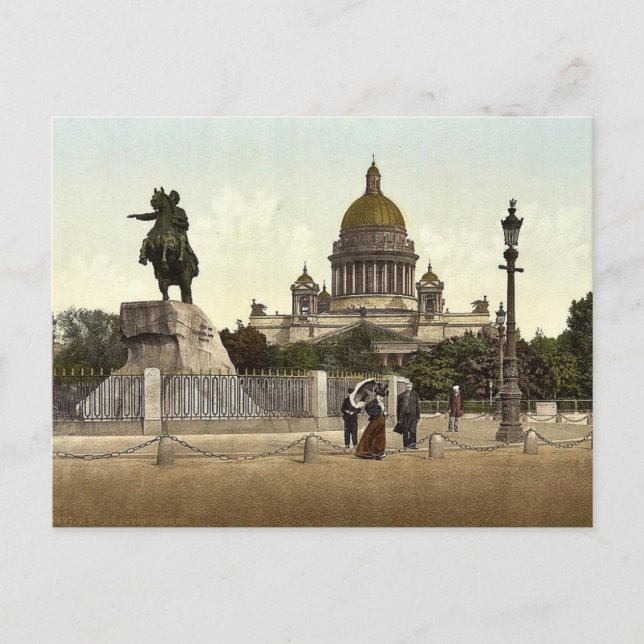 Carte Postale Peter the Great Place, Saint-Pétersbourg, Russie c (Devant)