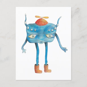 Carte Postale Petit Alien Pi