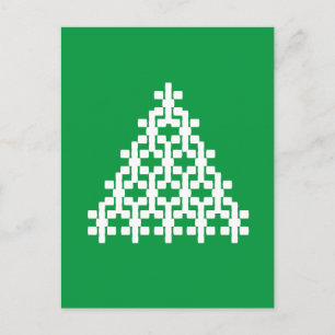 Carte Postale Petit arbre de Noël vert moderne
