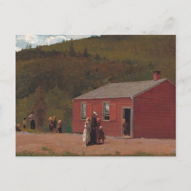 Carte Postale Petit bac de l'école rouge par Winslow Homer (Devant)