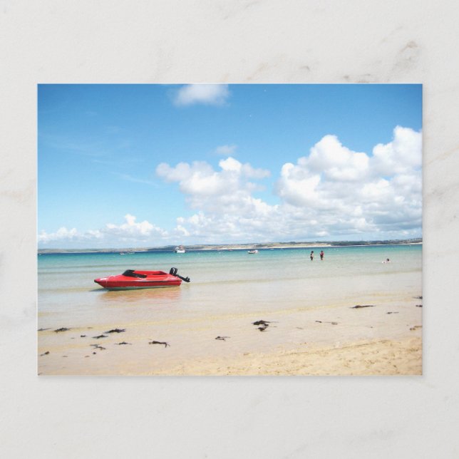 Carte Postale Petit bateau rouge (Devant)