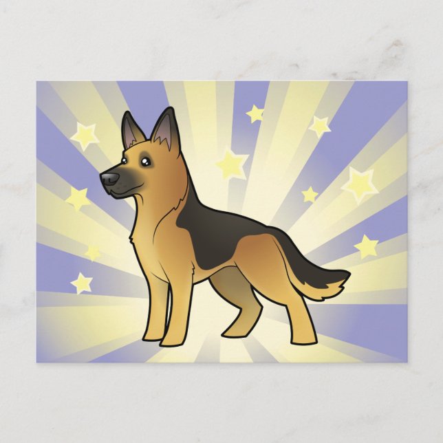 Carte Postale Petit Berger Allemand Star (Devant)