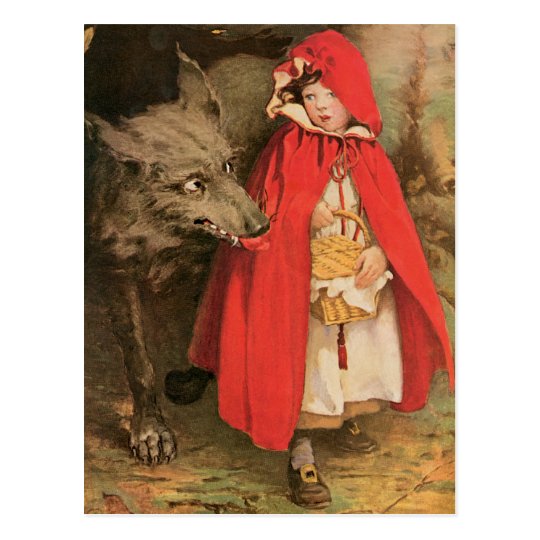 Carte Postale Petit Chaperon Rouge Vintage Et Grand Mechant Loup Zazzle Fr Carte Postale Petit Chaperon Rouge Vintage Et Grand Mechant Loup Zazzle Fr