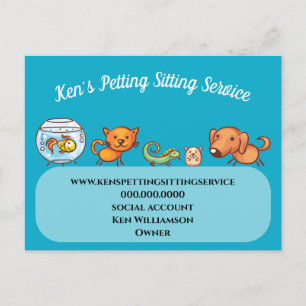 Carte Postale Petit Chien Marcher Animal Voiture Service Animaux