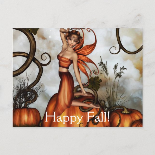 Carte postale Petit Citrouille Fairy par Emma Marl (Devant)