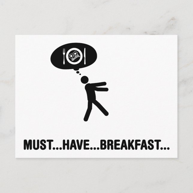 Carte Postale Petit-déjeuner (Devant)