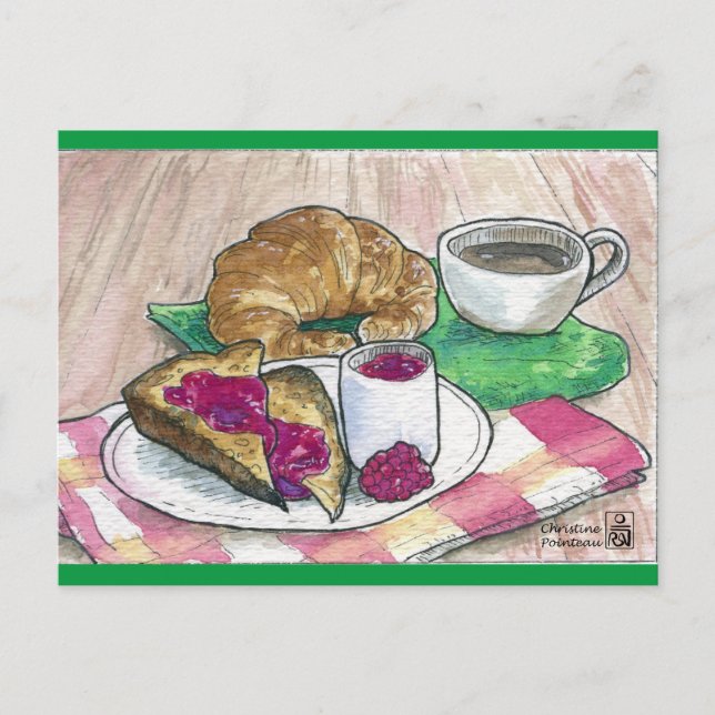 Carte Postale Petit déjeuner (Devant)
