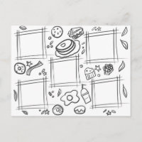 Petit déjeuner amusant de dessin gribouillage colo