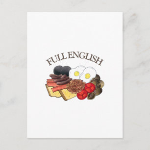 Carte Postale Petit déjeuner anglais complet Royaume-Uni Cuisine