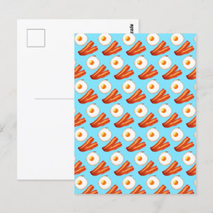 Carte Postale Petit-Déjeuner Bacon Et Oeuf