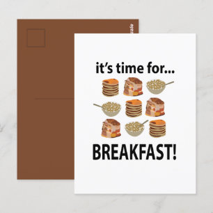 Carte Postale Petit déjeuner C'est l'heure du petit déjeuner