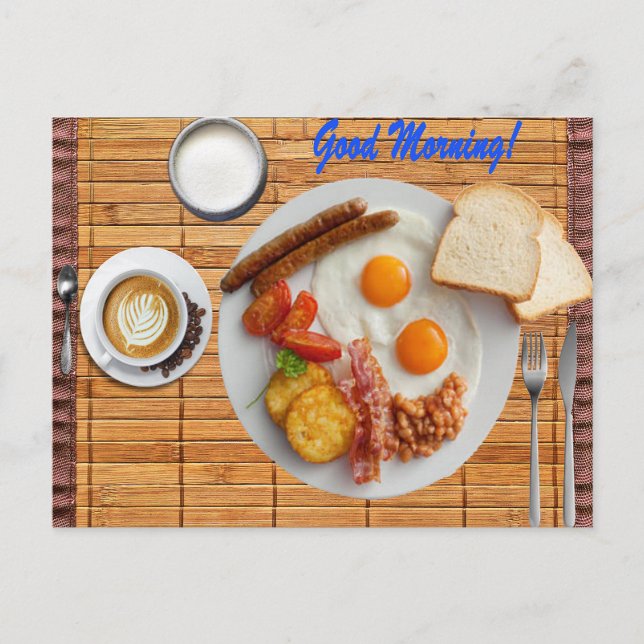 Carte Postale Petit déjeuner complet (Devant)