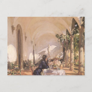 Carte Postale Petit déjeuner dans la Loggia par John Singer Sarg
