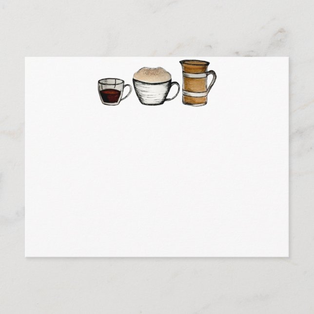 Carte Postale Petit déjeuner, déjeuner et dîner (Devant)