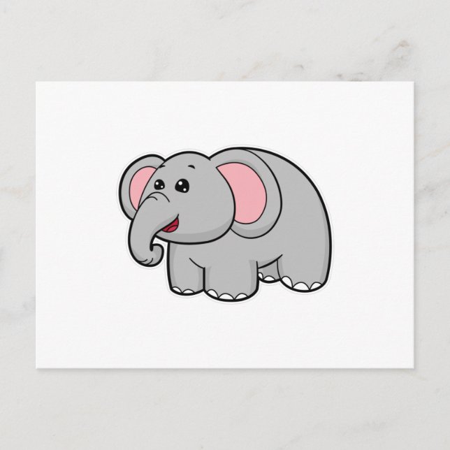Carte Postale Petit éléphant (Devant)