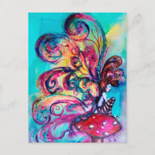 Carte Postale Petit Elfe de Champignons