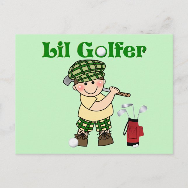 Carte Postale Petit Golfeur (Devant)