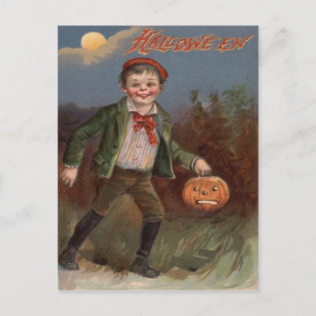 Carte Postale Petit Jack-o'-lantern Trick Ou Treat (Devant)